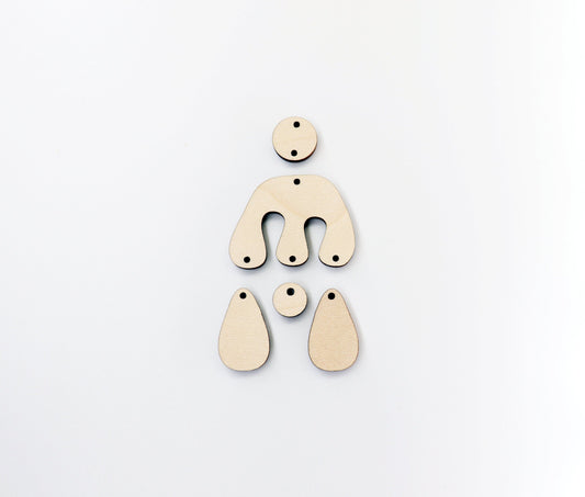 Plain earring blanks, wood earrings, earring blanks