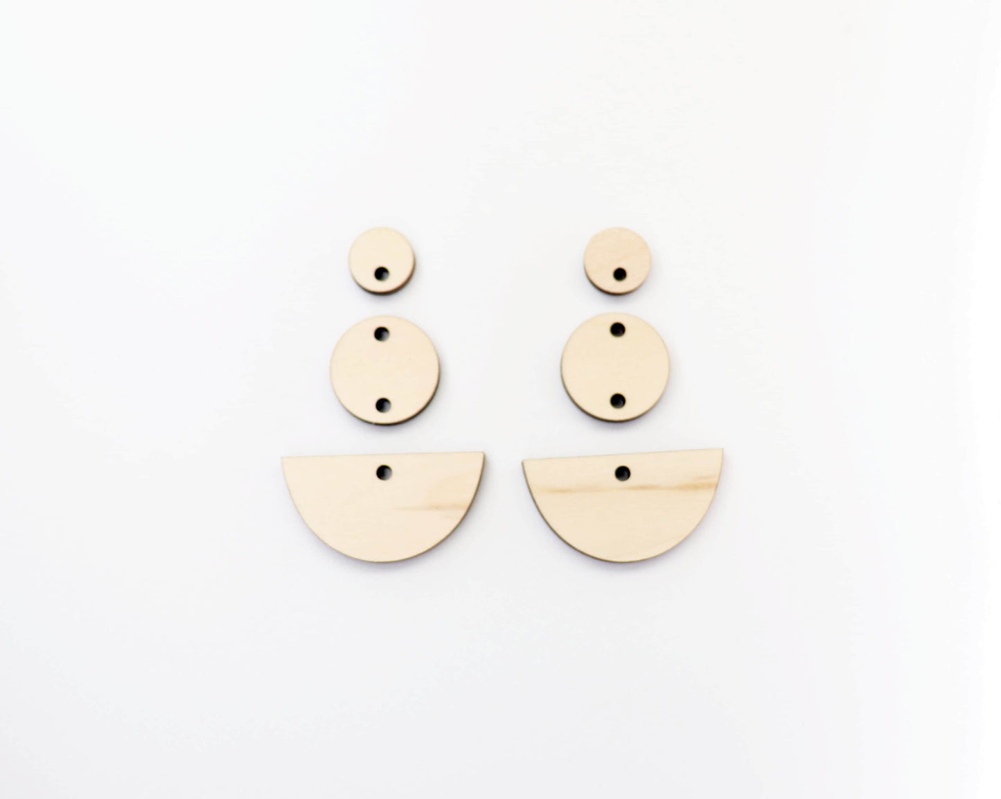 3 Piece Plain earring blanks, wood earrings, earring blanks