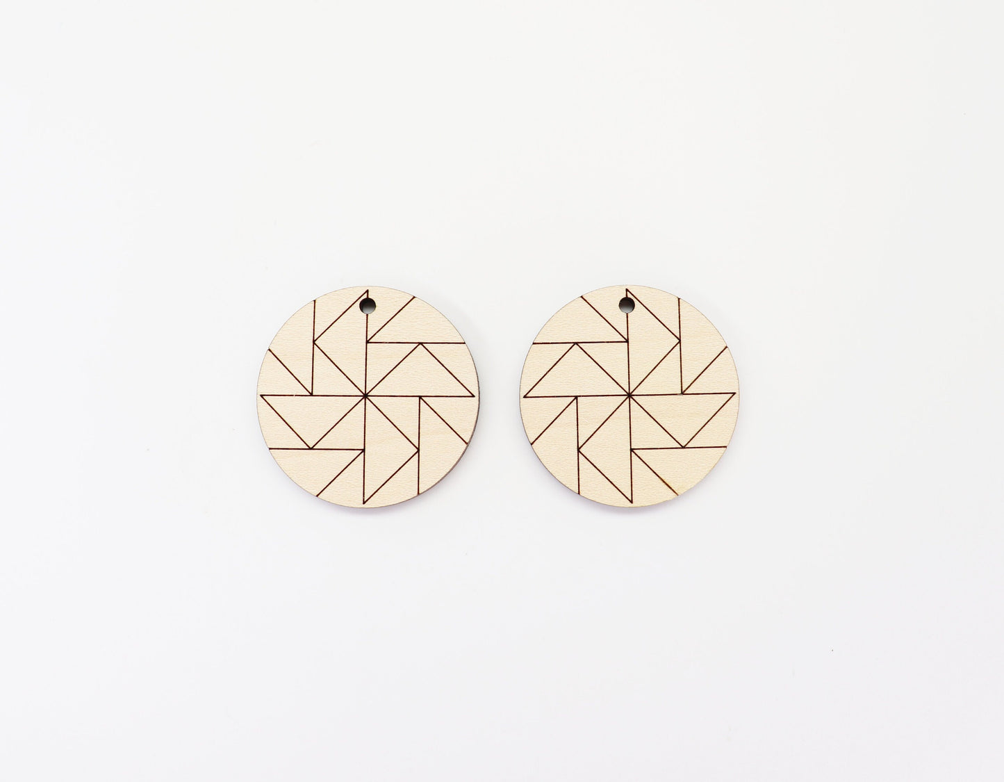 Barn quilt wood earring blanks,  wood earring blanks, sold per set