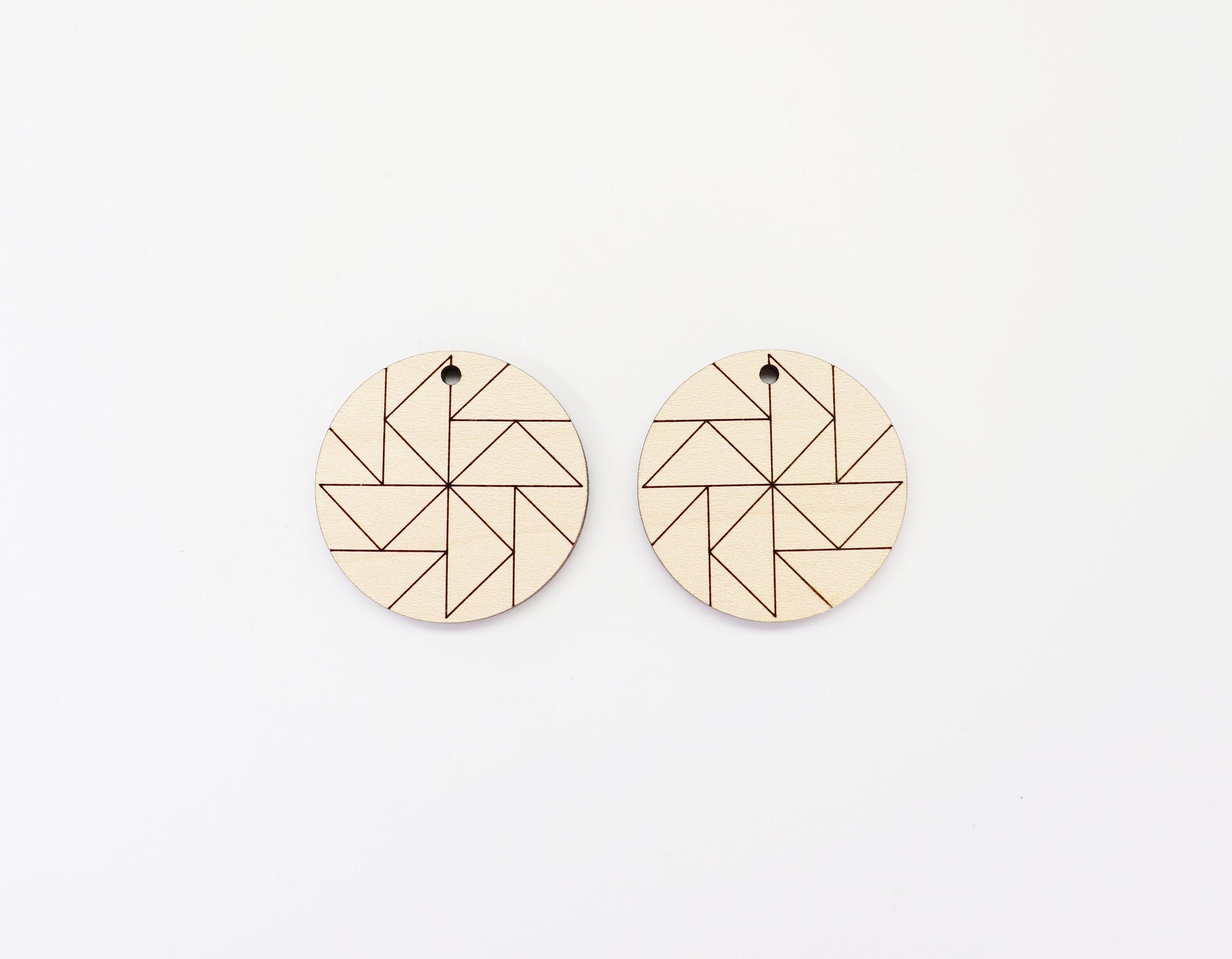 Barn quilt wood earring blanks,  wood earring blanks, sold per set