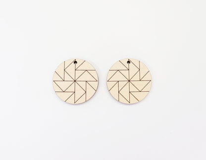 Barn quilt wood earring blanks,  wood earring blanks, sold per set