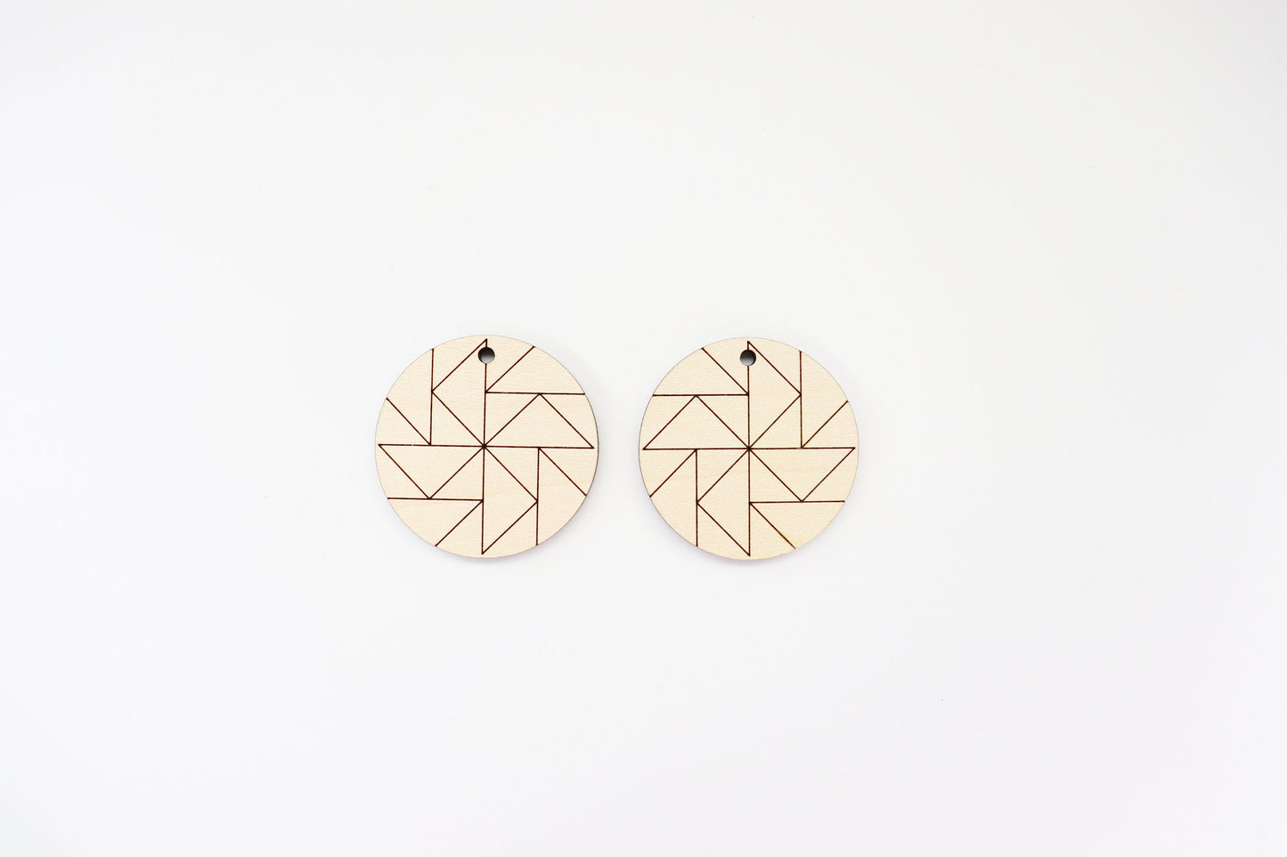 Barn quilt wood earring blanks,  wood earring blanks, sold per set