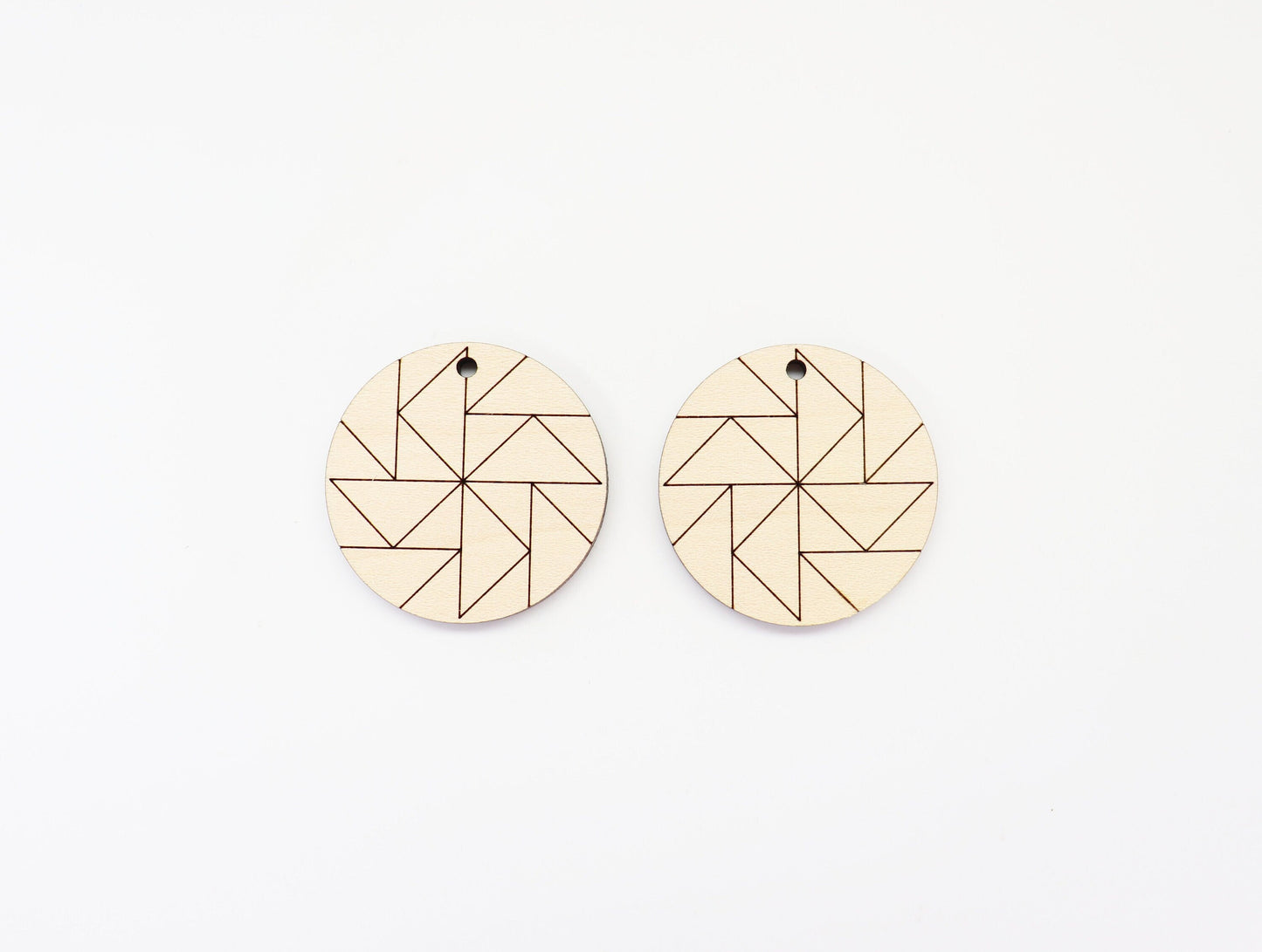 Barn quilt wood earring blanks,  wood earring blanks, sold per set