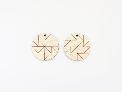 Barn quilt wood earring blanks,  wood earring blanks, sold per set