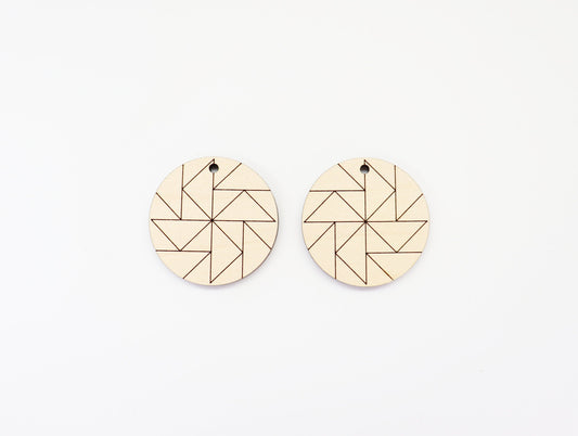 Barn quilt wood earring blanks,  wood earring blanks, sold per set