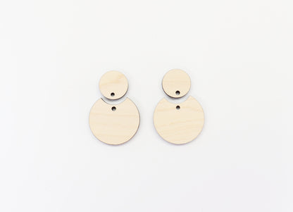 2 Piece Wood Earring blanks, wood blanks, sold per pair