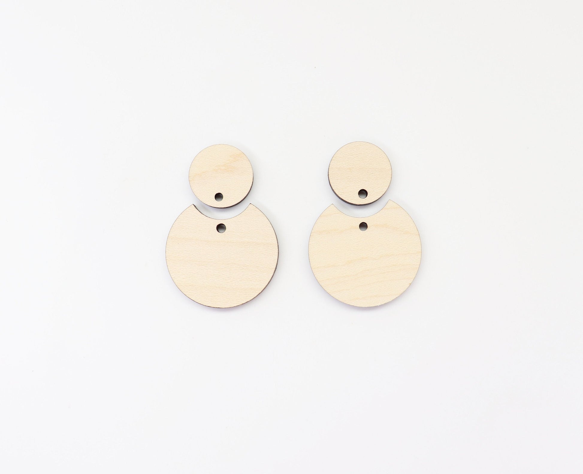 2 Piece Wood Earring blanks, wood blanks, sold per pair