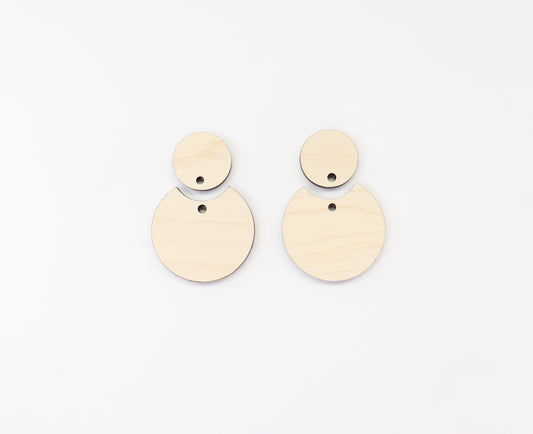 2 Piece Wood Earring blanks, wood blanks, sold per pair