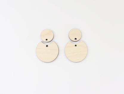 Plain earring blanks, wood earrings, earring blanks