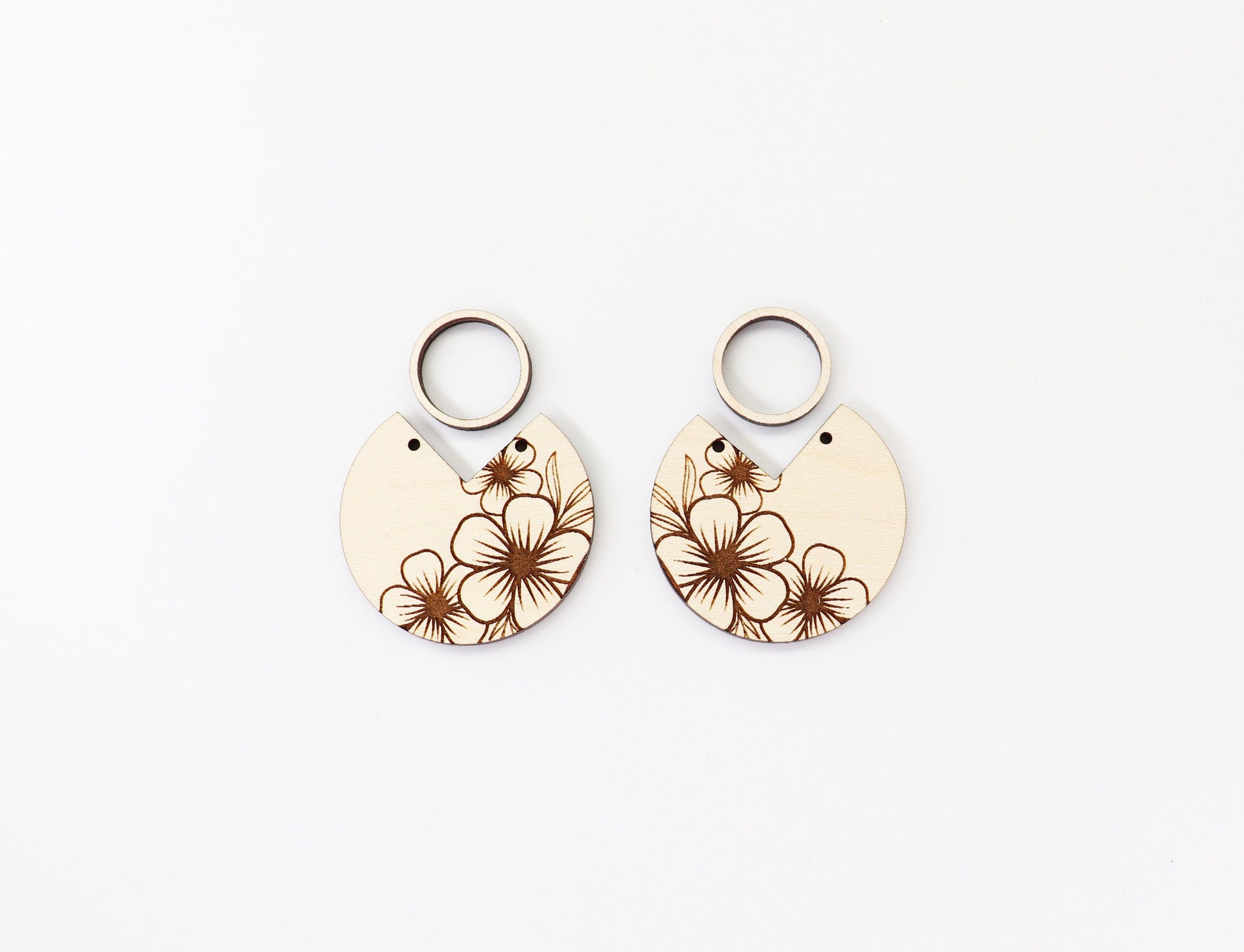 Sunflower cutouts, earring blanks, wood cutouts