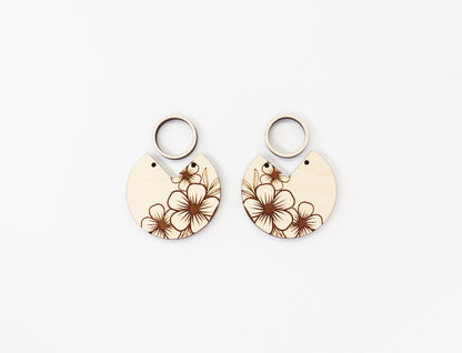 Sunflower cutouts, earring blanks, wood cutouts