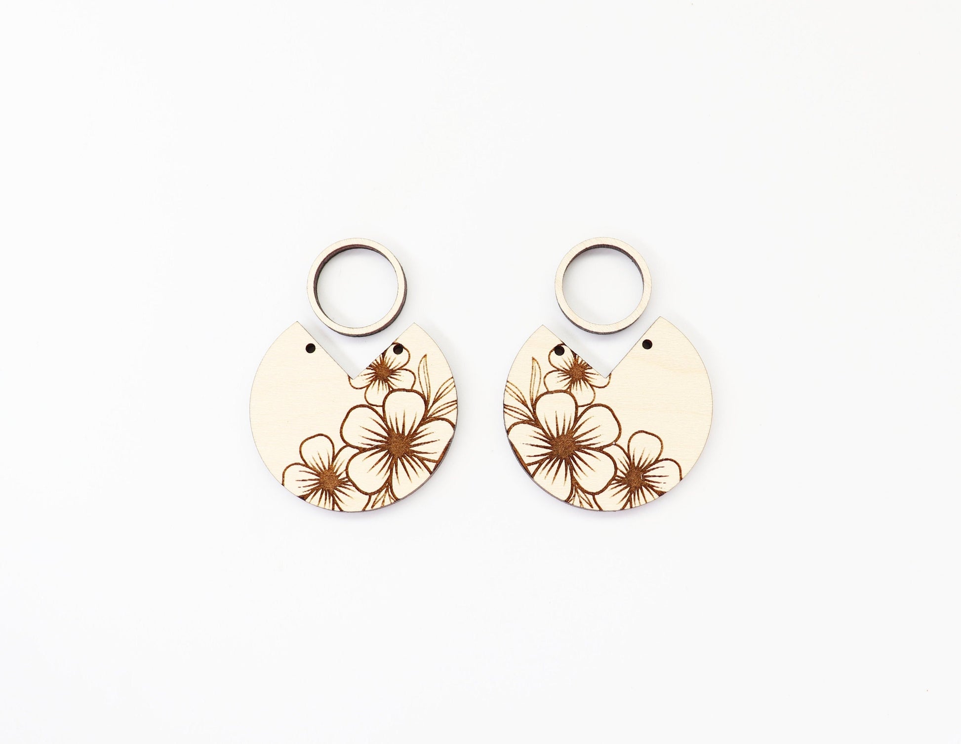 Sunflower cutouts, earring blanks, wood cutouts