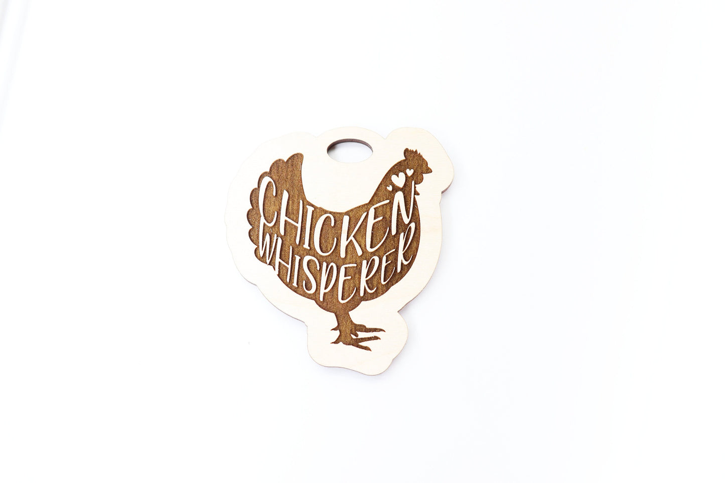 Chicken whisperer car charm,  wood blanks, wood car charm