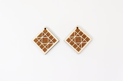 Wood earring blanks,  wood earring blanks, sold per set