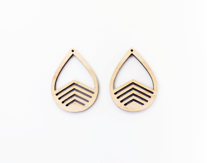 Wood Earring blanks, wood blanks, sold per pair