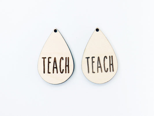 Teach wood earring blanks, wood cutouts, earring blanks