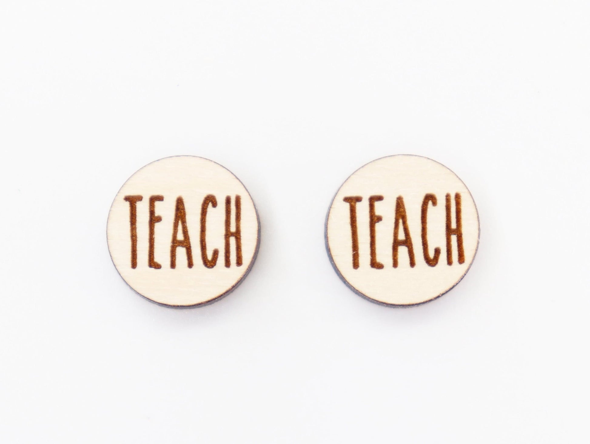 Teach stud blanks, wood earring blanks