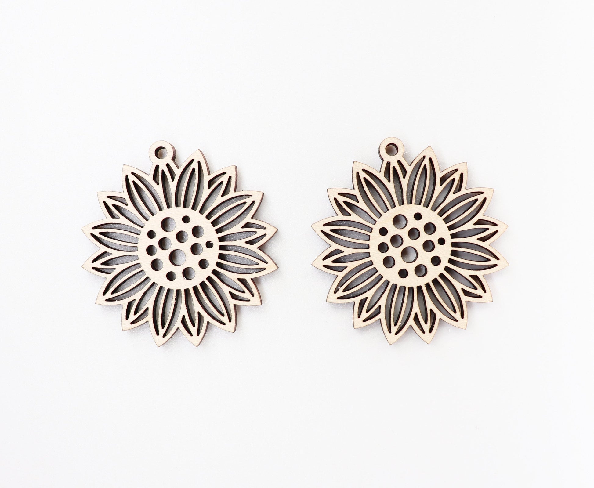 Sunflower blanks, earring blanks, wood cutouts