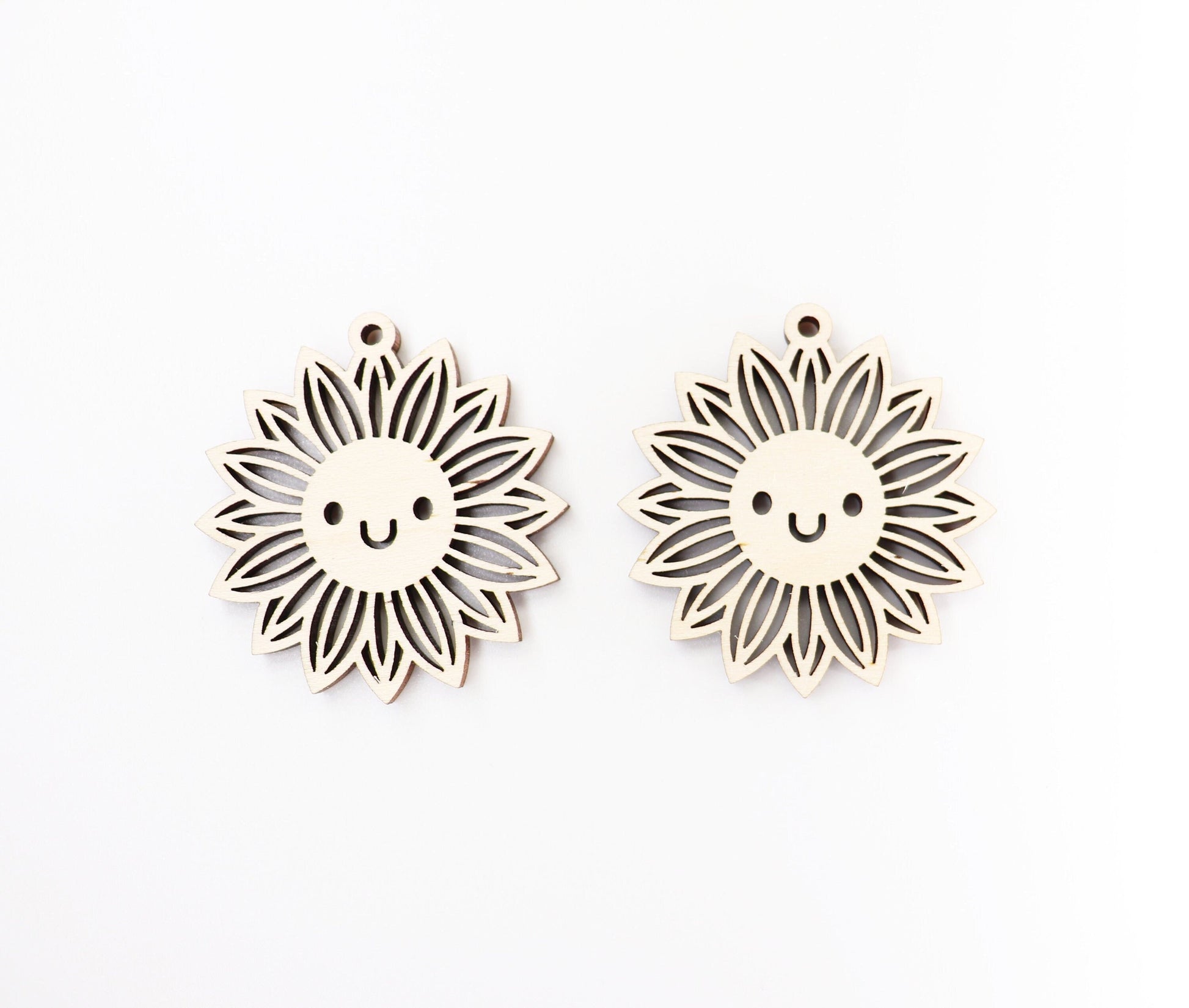 Sunflower blanks, earring blanks, wood cutouts