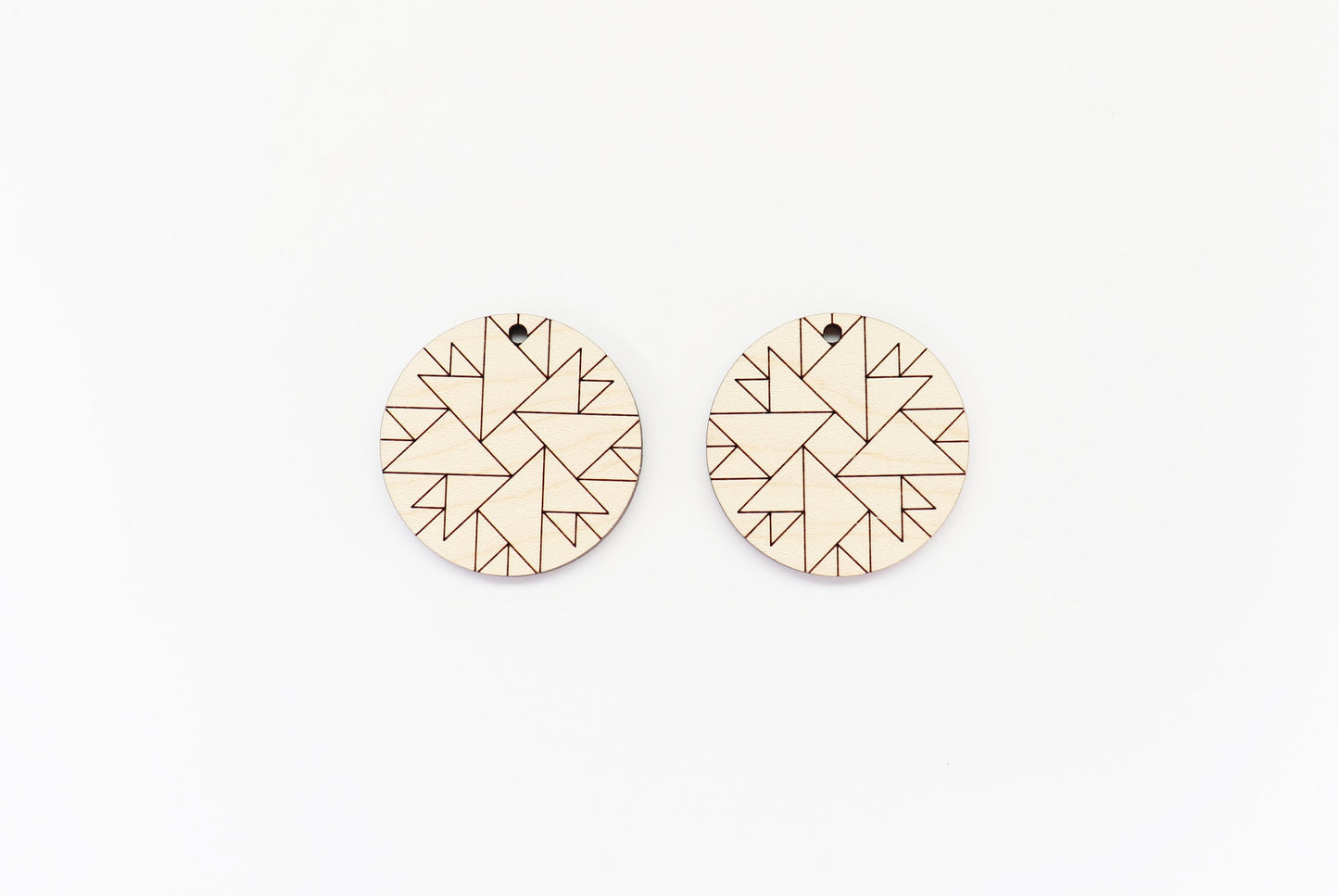 Barn quilt wood earring blanks,  wood earring blanks, sold per set