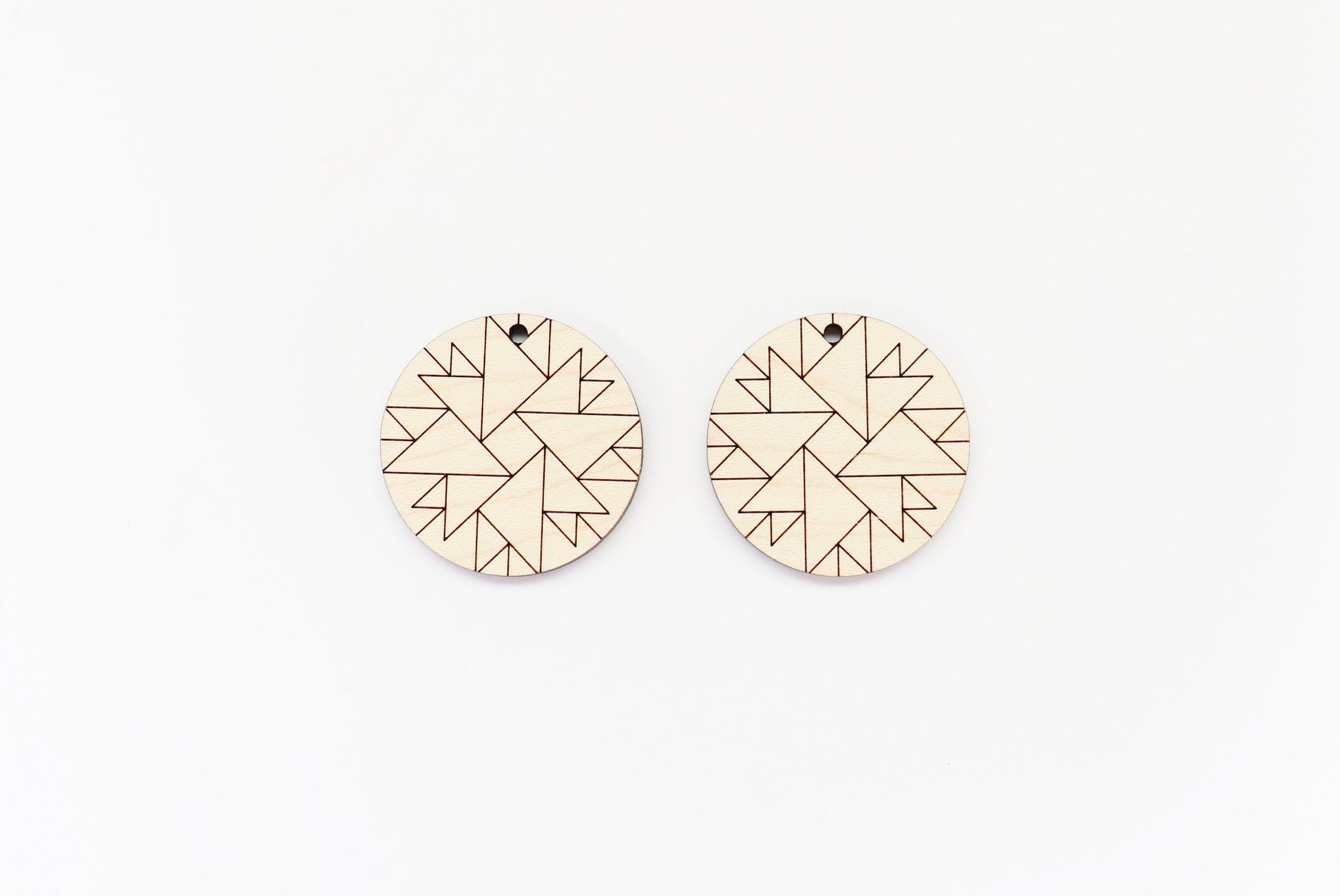 Barn quilt wood earring blanks,  wood earring blanks, sold per set