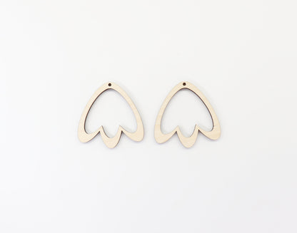 Plain earring blanks, wood earrings, earring blanks