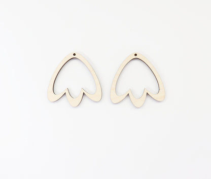 Plain earring blanks, wood earrings, earring blanks