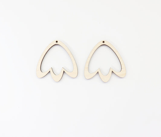 Plain earring blanks, wood earrings, earring blanks