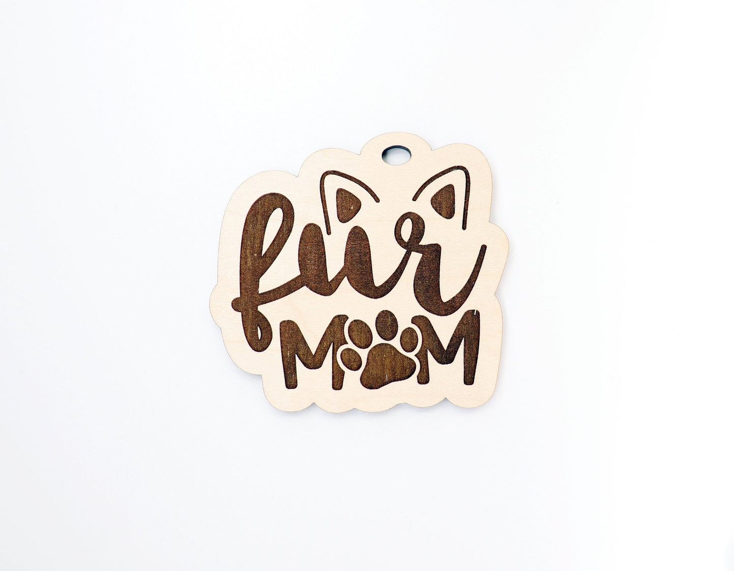 Fur mom Car charm blank,  wood blanks, wood cutouts