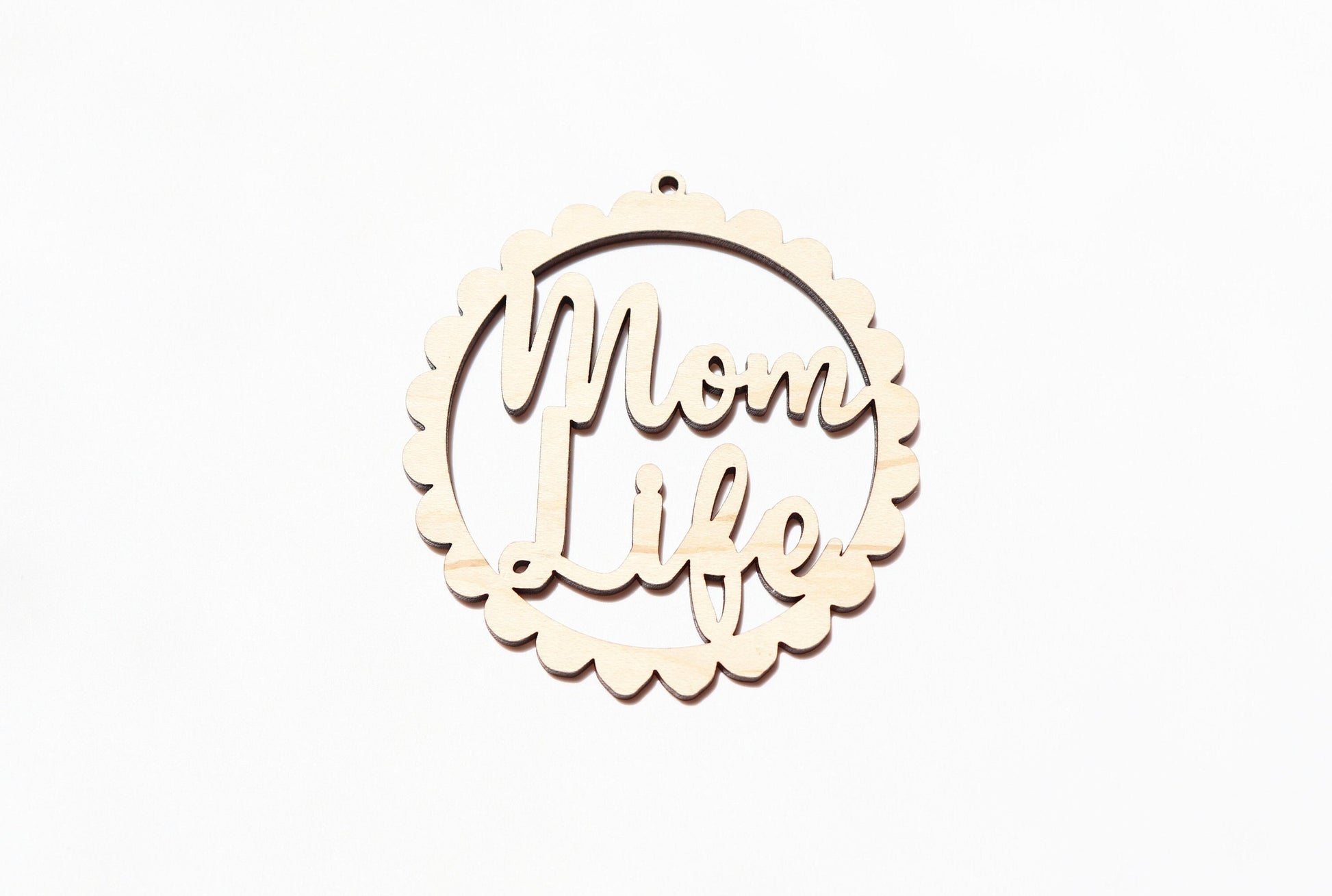 Mom life Car charm blank, wood blanks, wood cutouts, mom life