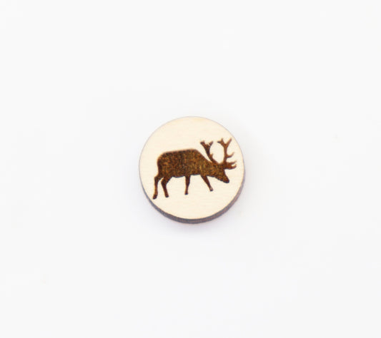 Moose studs, Wood earring blanks, DIY earrings, wood studs, sold per set