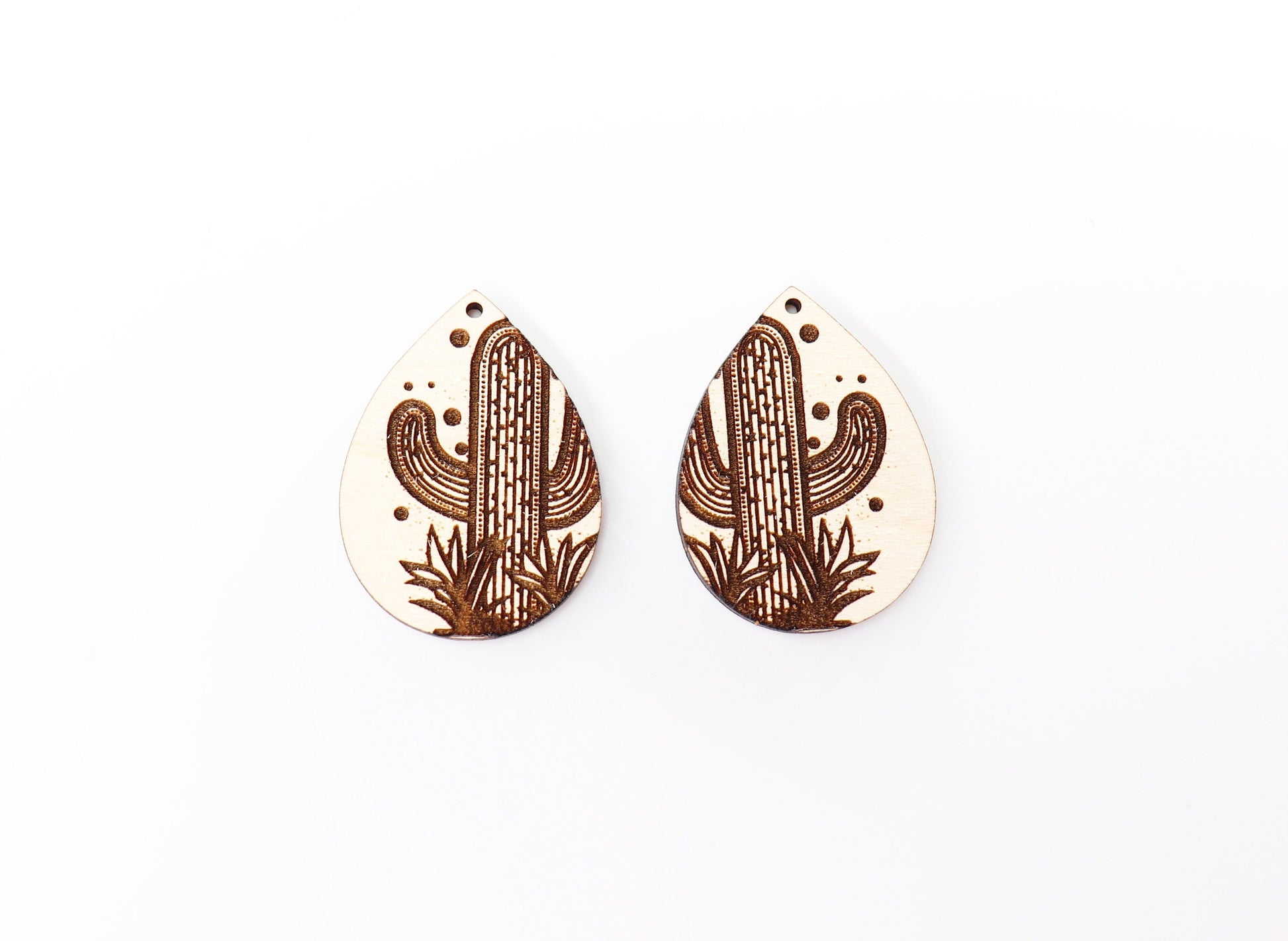 Cactus earring blanks, DIY earrings, earring blanks, sold per set