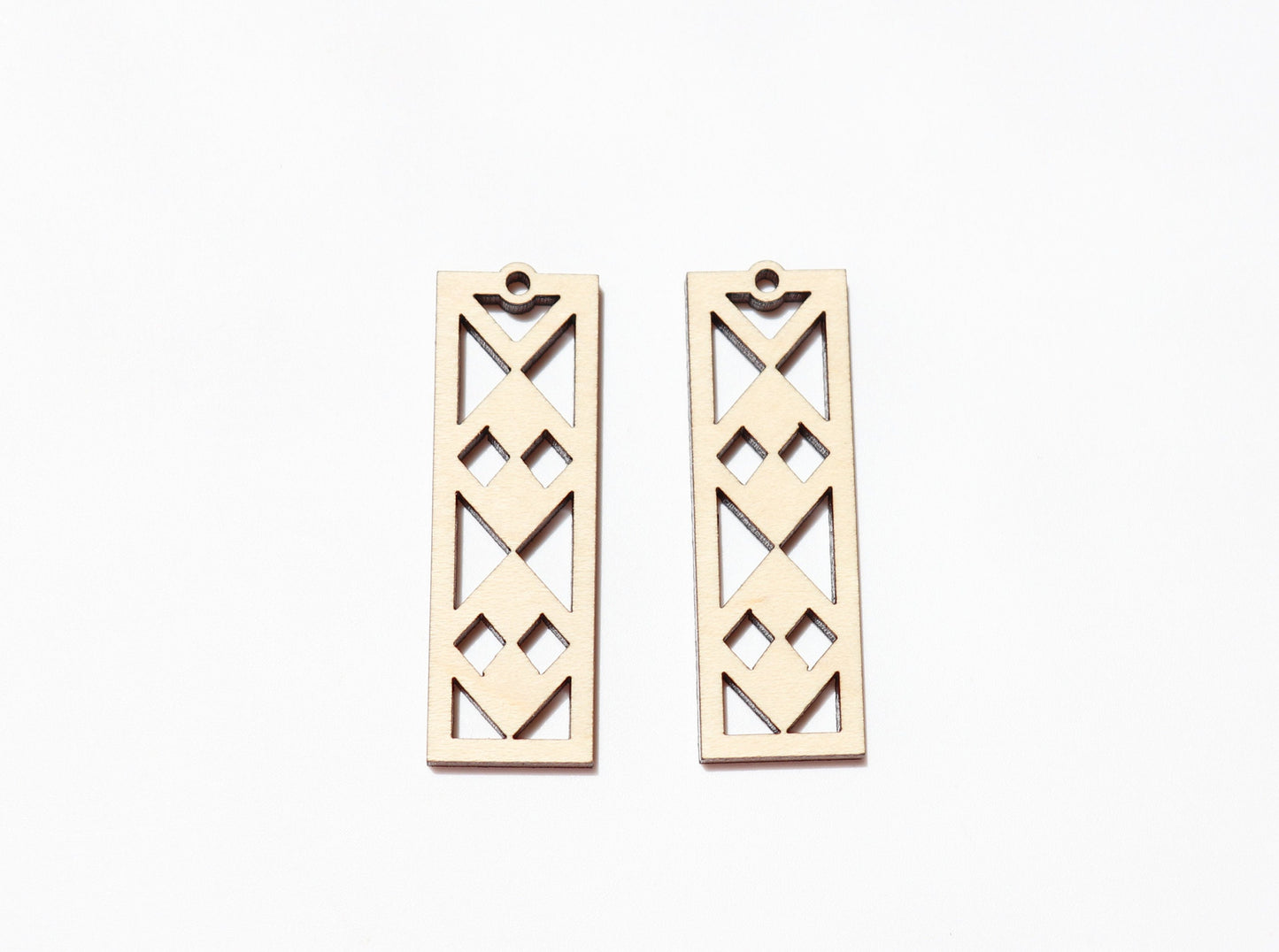 Bar earring blanks, earring blanks, wood cutouts