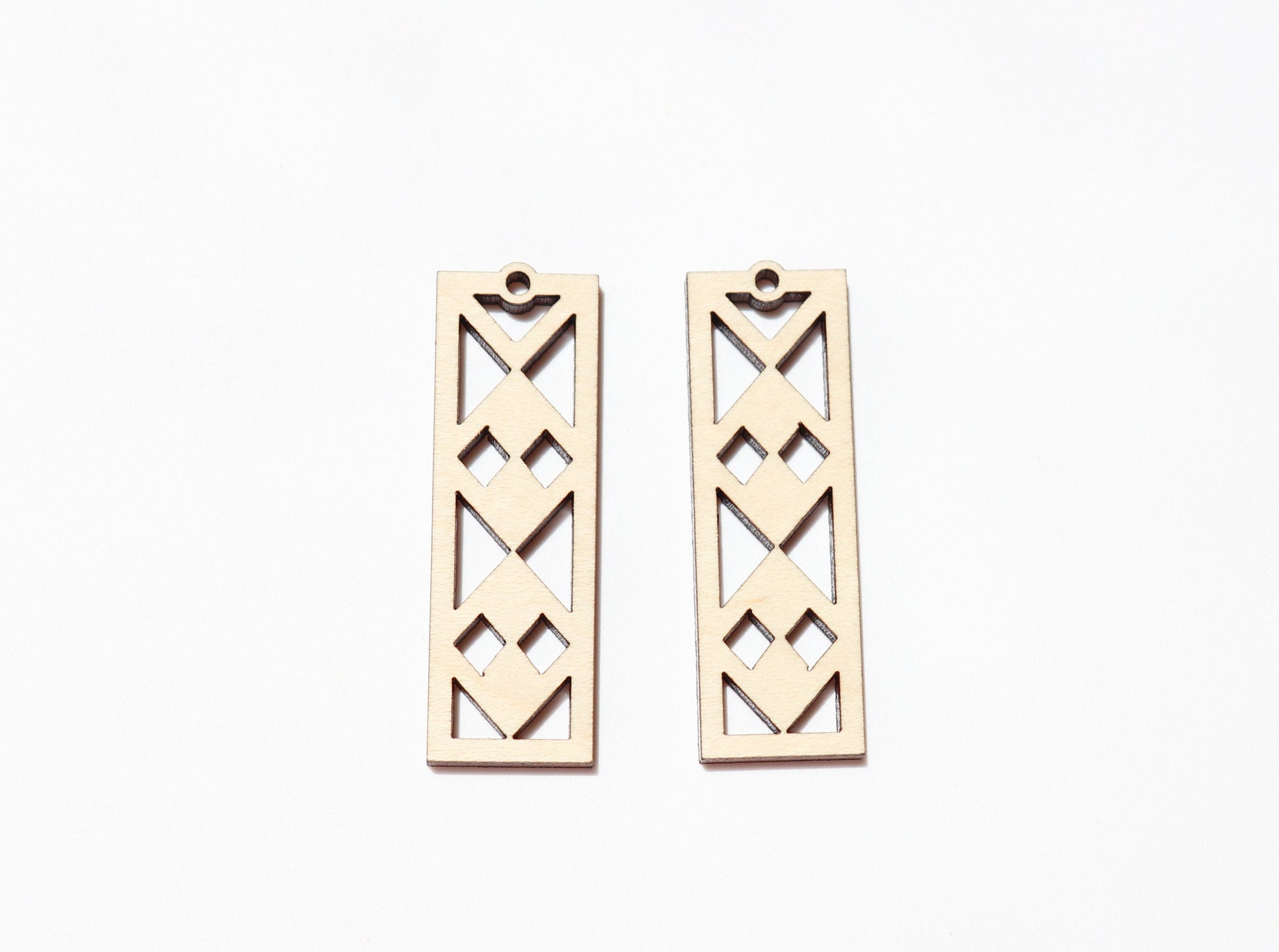 Bar earring blanks, earring blanks, wood cutouts