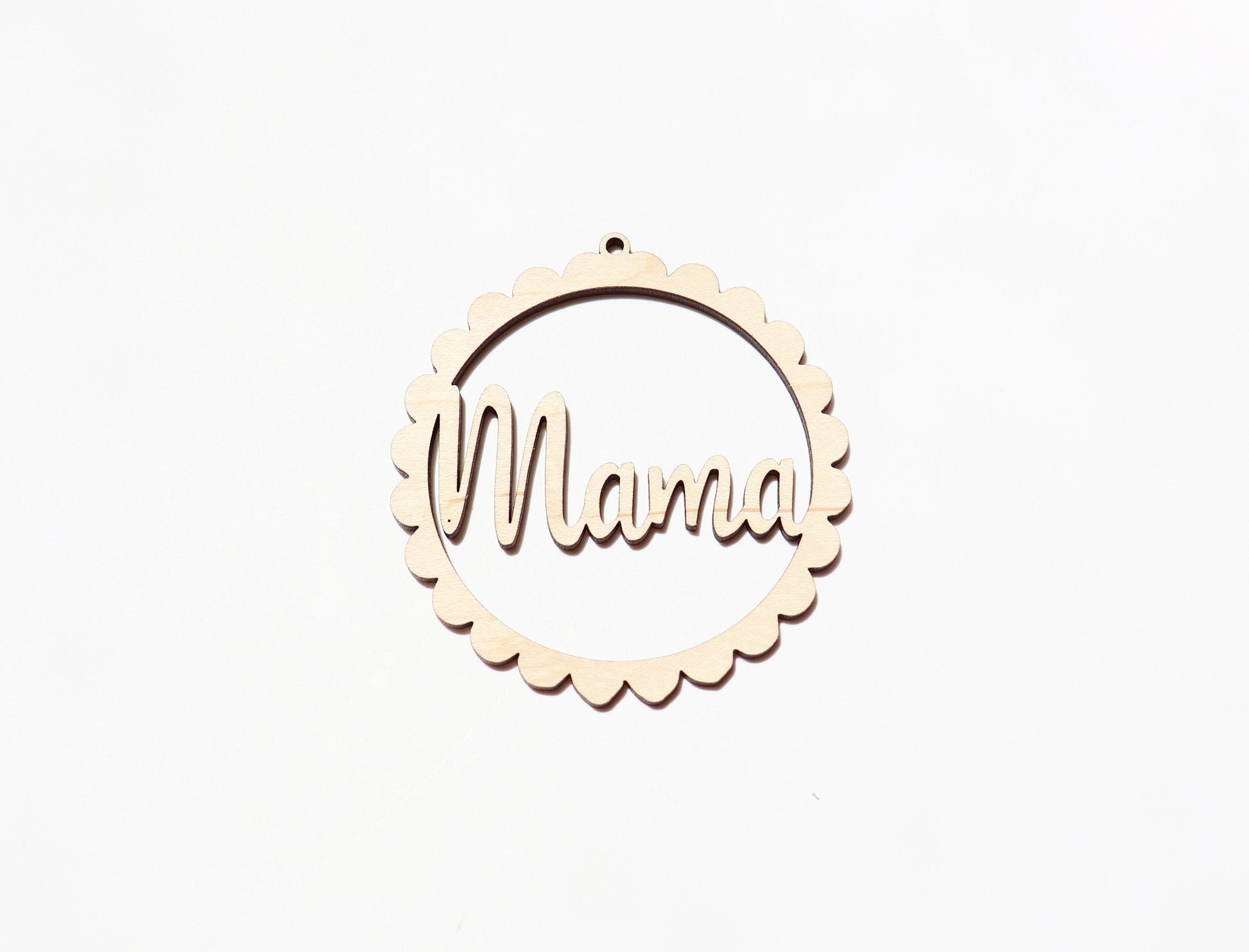 Mama car charm, wood blanks, wood cutouts