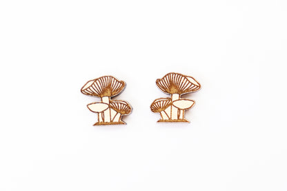 Mushroom stud blanks, wood earring blanks