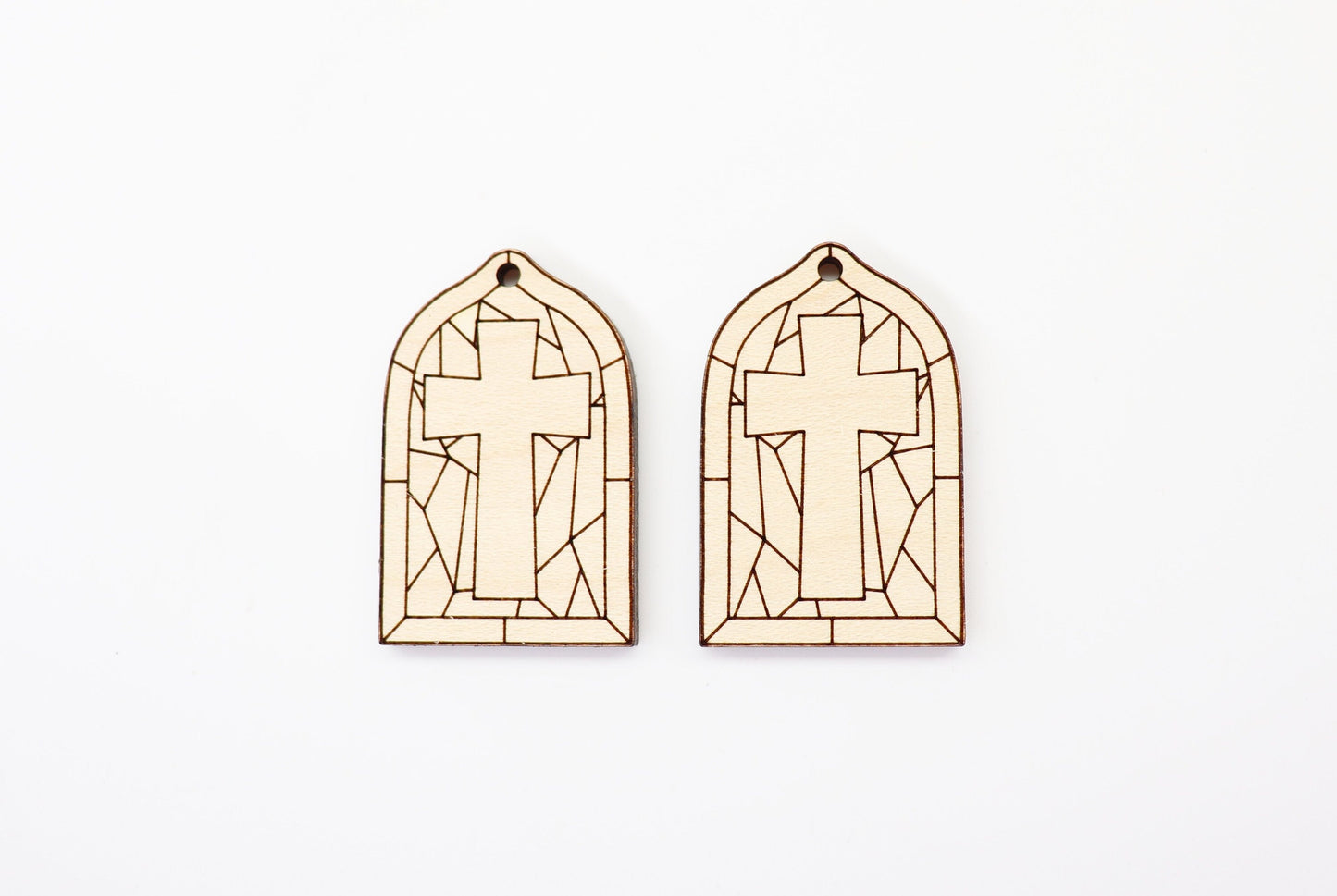 Stained glass wood Earring blanks, wood blanks, DIY earrings