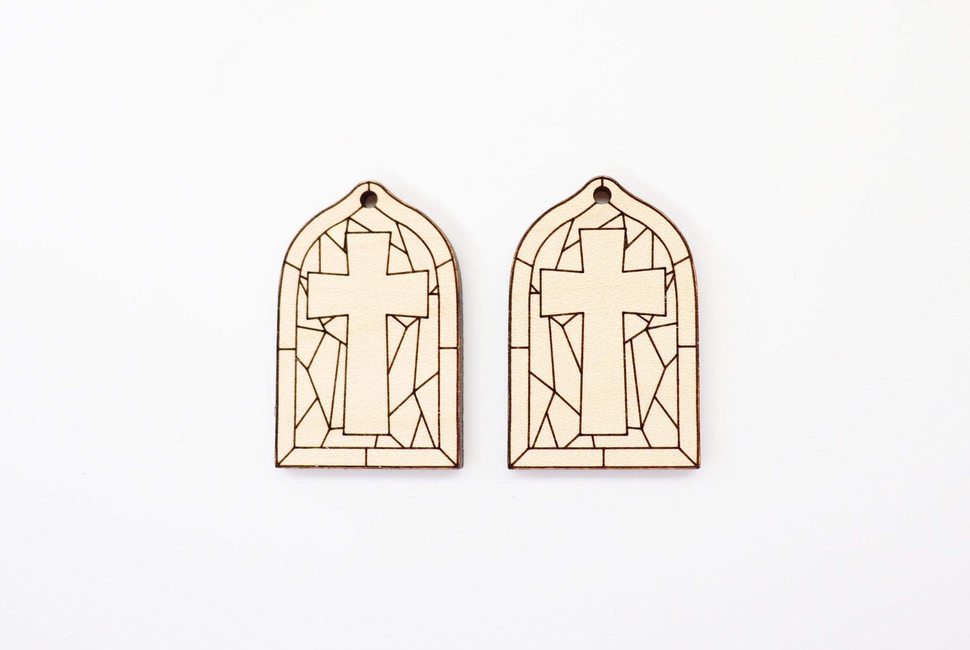 Stained glass wood Earring blanks, wood blanks, DIY earrings