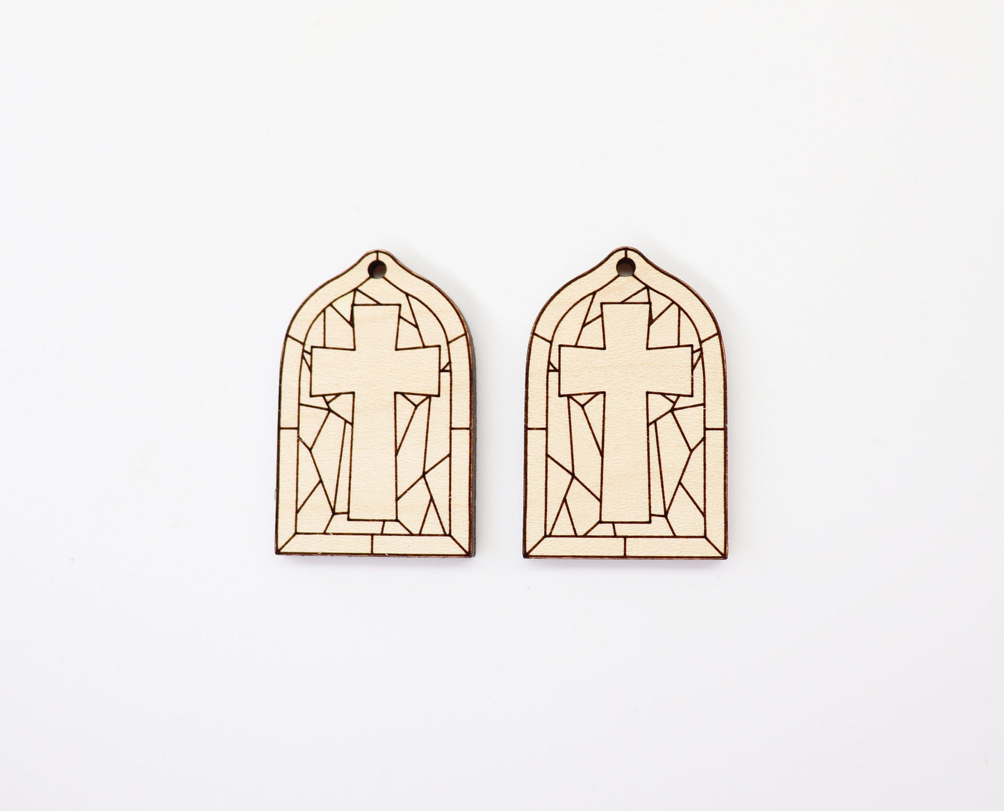 Stained glass wood Earring blanks, wood blanks, DIY earrings