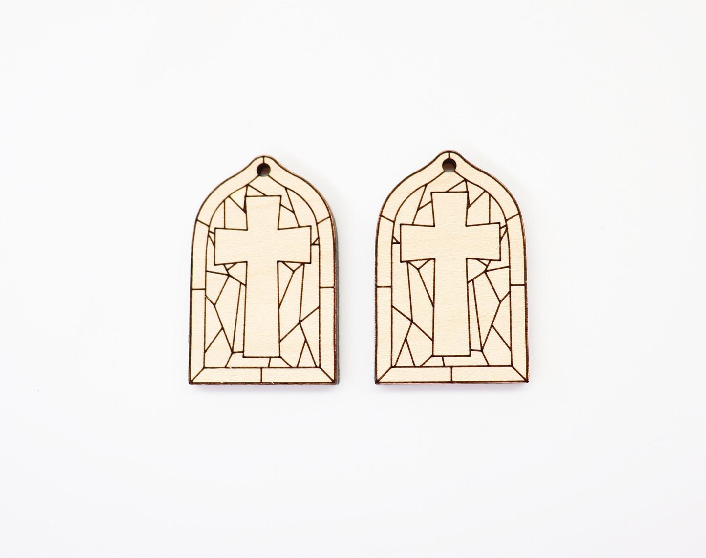 Stained glass wood Earring blanks, wood blanks, DIY earrings