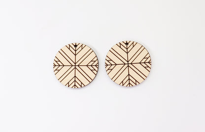 Barn quilt wood earring blanks,  wood earring blanks, sold per set