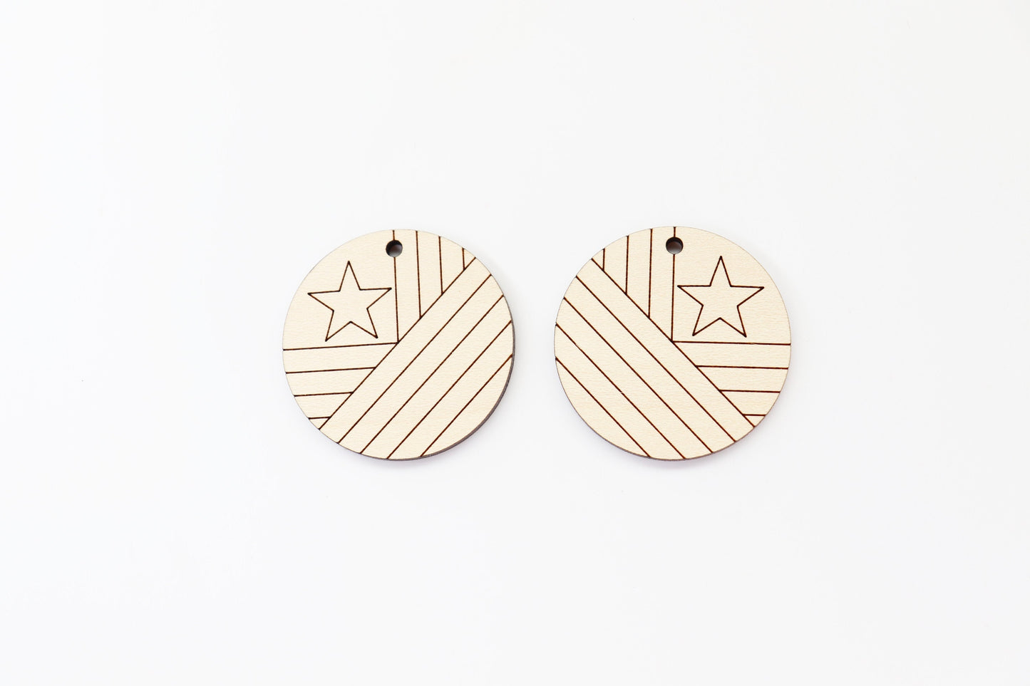 Barn quilt wood earring blanks,  wood earring blanks, sold per set