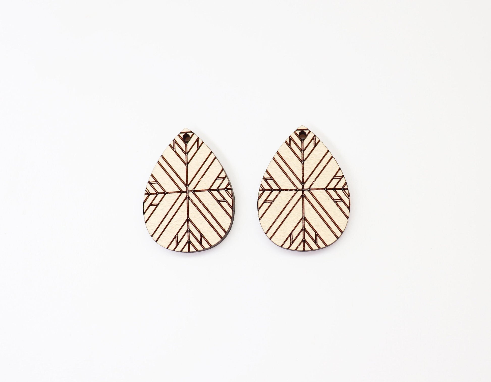 Teardrop earring blanks, wood cutouts, earring blanks