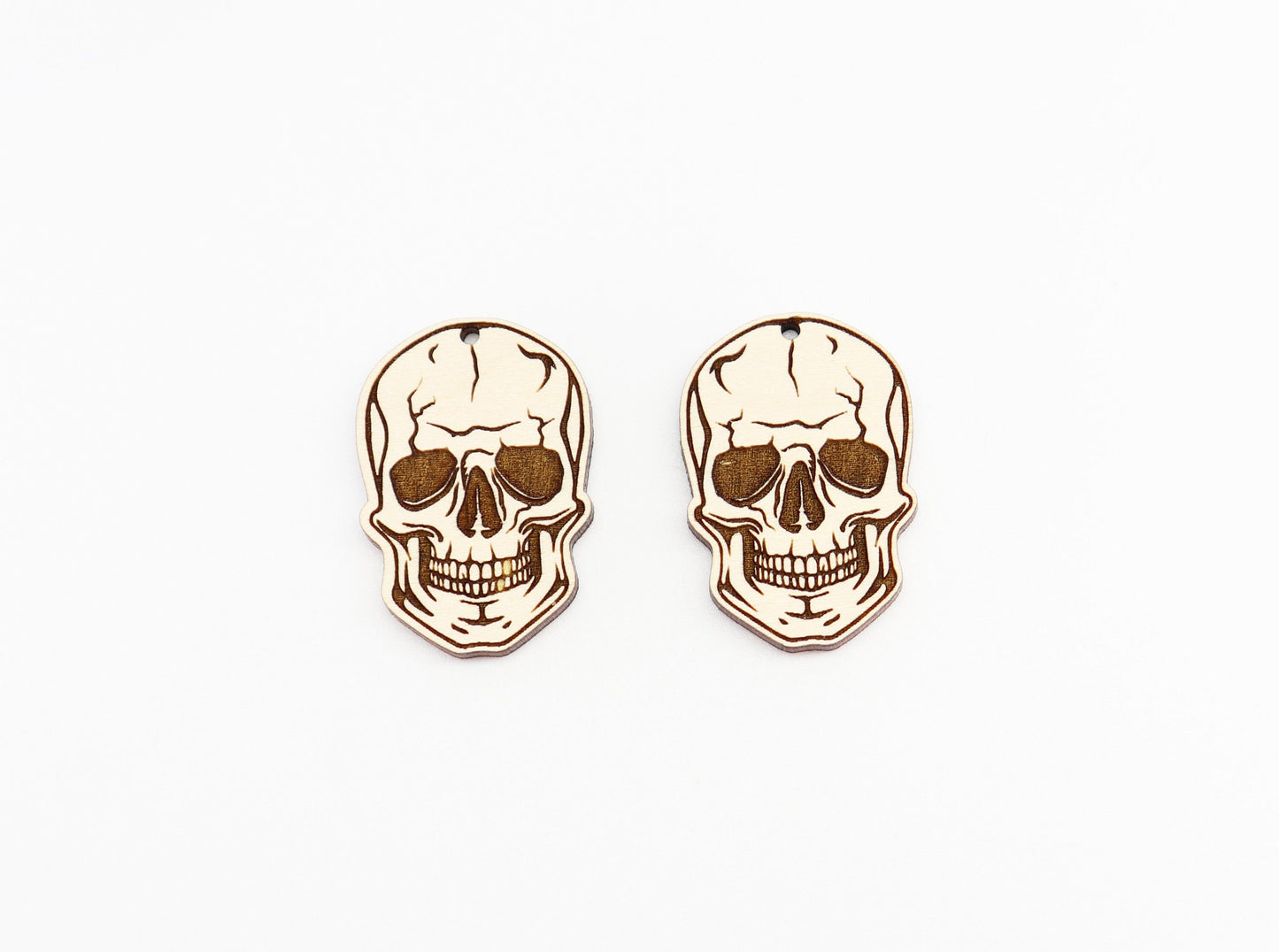 Skull earrings, earring blanks, sold per set