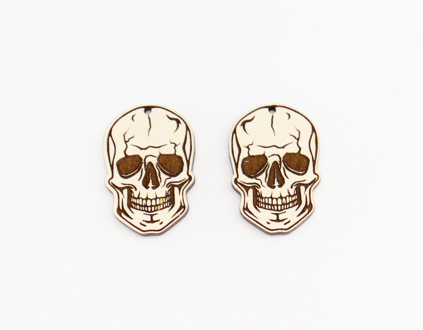 Skull earrings, earring blanks, sold per set