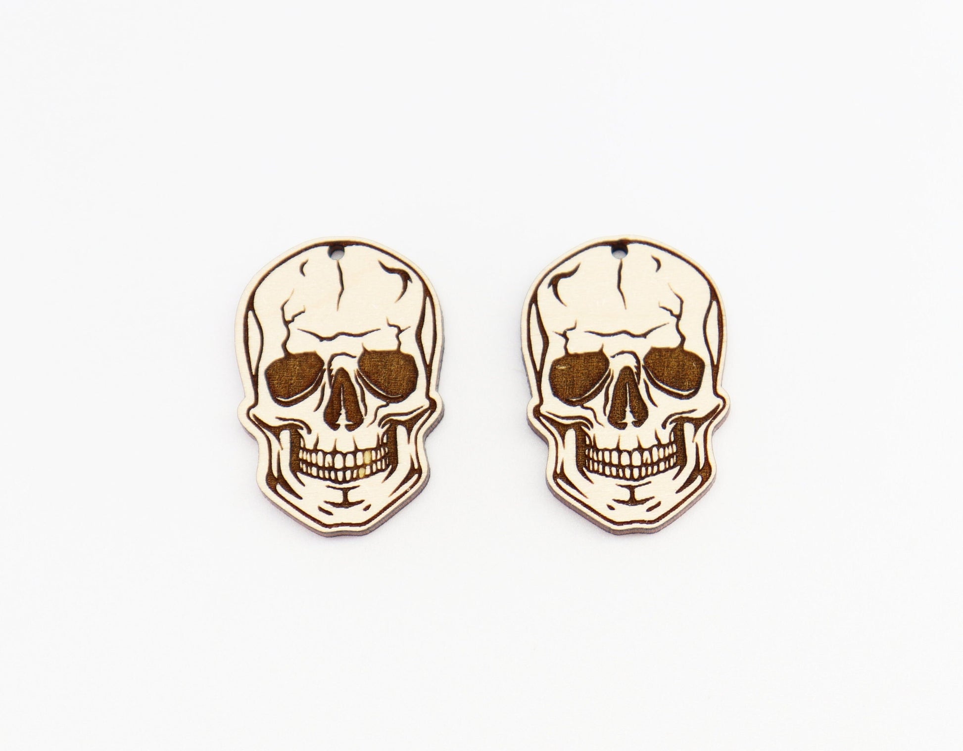 Skull earrings, earring blanks, sold per set