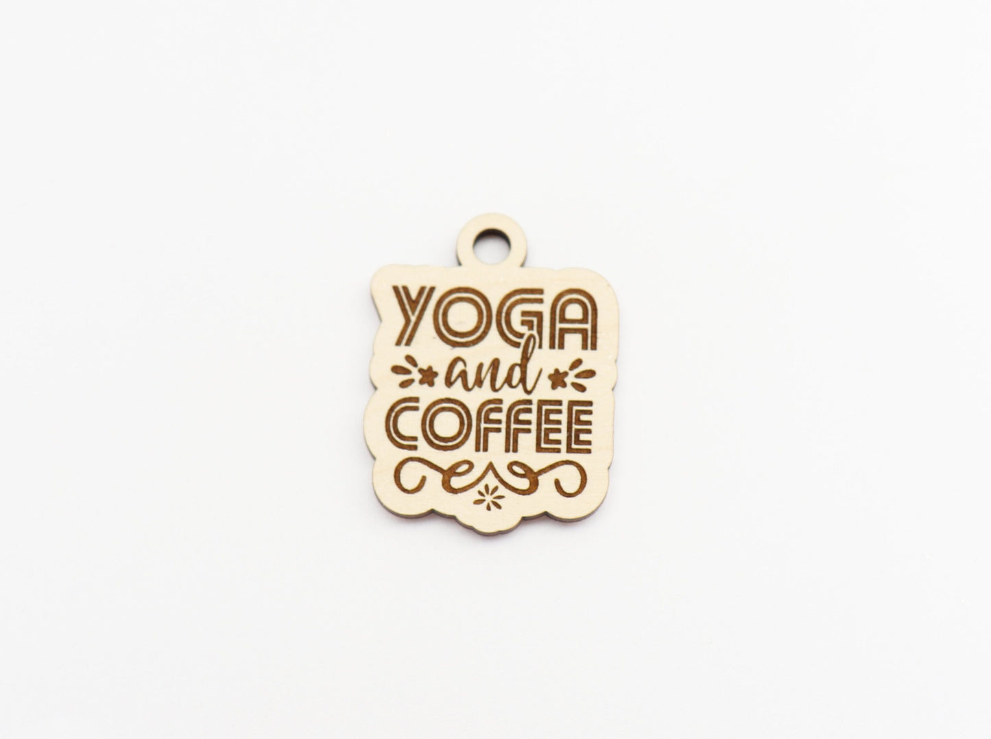 Yoga and coffee Keychain blanks, DIY keychain, wood blanks