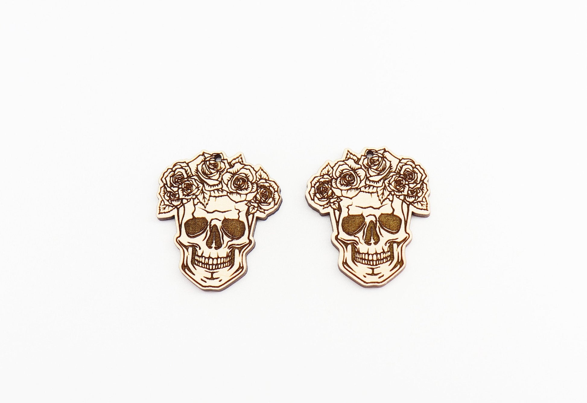 Skull earrings, earring blanks, sold per set