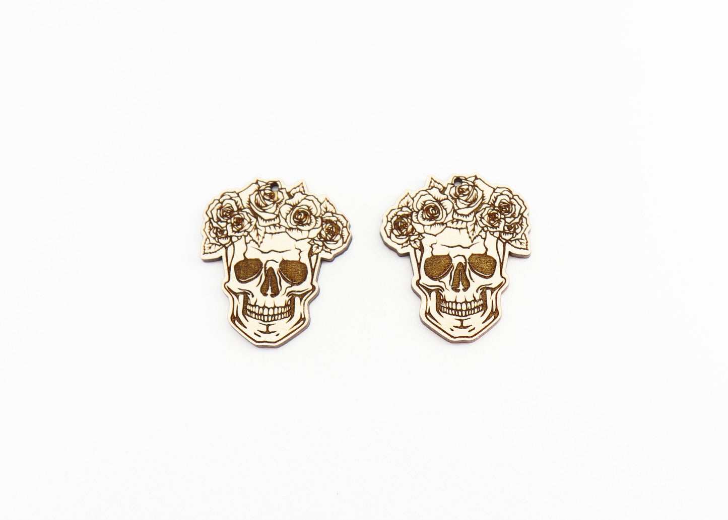 Skull earrings, earring blanks, sold per set