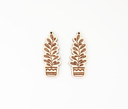 Plant earring blanks, earring blanks, wood earrings